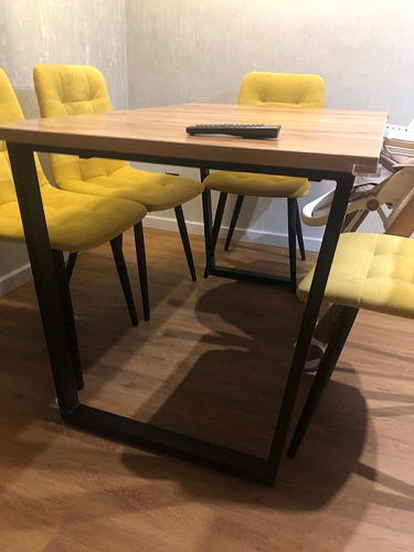 Деревянный стол Лота Лофт 140х80 дуб крафт табачный / черный матовый фото покупателя 64