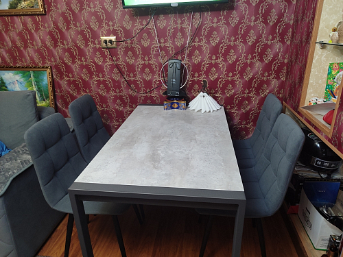 Стол Центавр бетон / графит фото покупателя 56