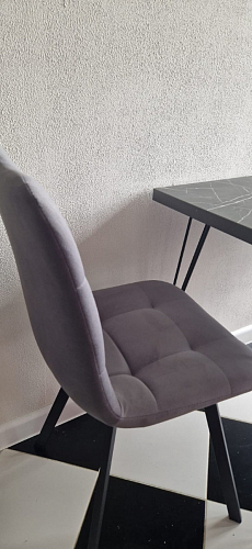 Стул на металлокаркасе Чилли горчичный / черный фото покупателя 1412