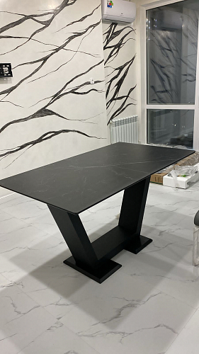 Стол на тумбе Иматра 140(180)х80х76 baolai / черный фото покупателя 1