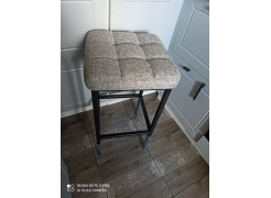 Барный стул Лофт кожзам темно-серый / черный матовый фото покупателя 258