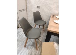 Деревянный стул Bonuss темно-серый / черное сидение / черный фото покупателя 54