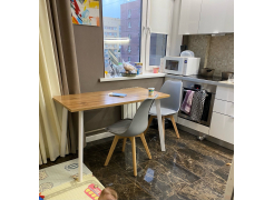 Стол Тринити Лофт 120 32 мм бетон / черный матовый фото покупателя 435