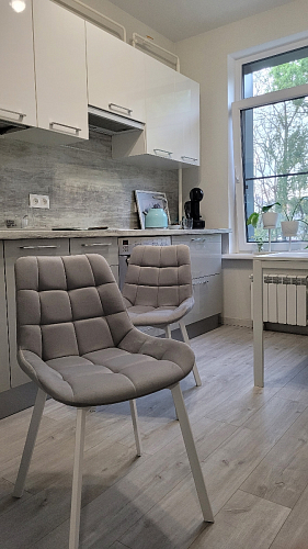 Стул на металлокаркасе Челси морская волна / черный фото покупателя 53