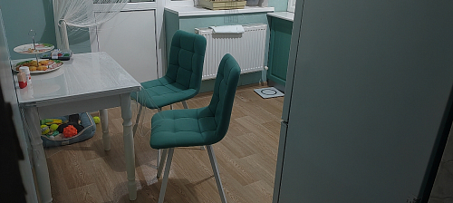 Стул на металлокаркасе Чилли К темно-серый (velutto 32) / черный фото покупателя 54