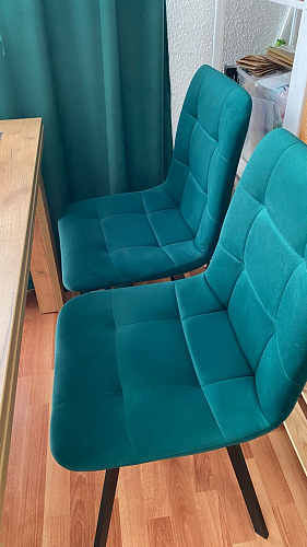 Стул на металлокаркасе Чилли зеленый / черный фото покупателя 1488