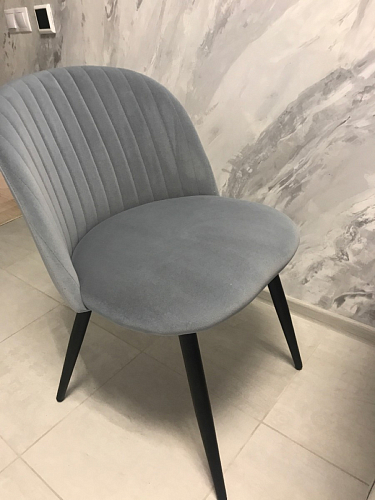 Стул на металлокаркасе Gabi 1 line light blue / black фото покупателя 212