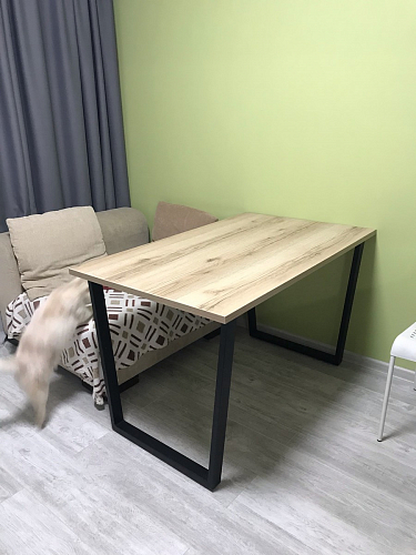 Деревянный стол Лота Лофт 120x75 дуб крафт табачный / черный матовый фото покупателя 890