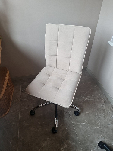 Компьютерное кресло One/Ван флок молочный 4 фото покупателя 8