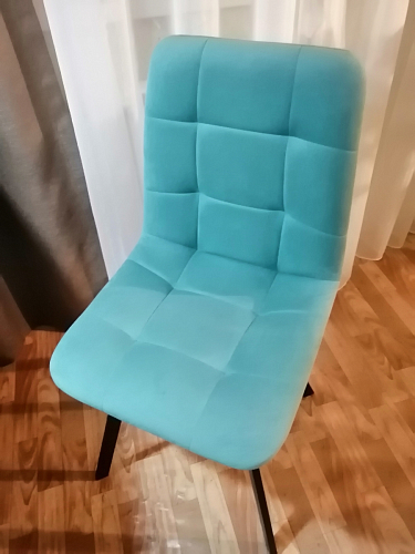 Стул на металлокаркасе Чилли зеленый / черный фото покупателя 858