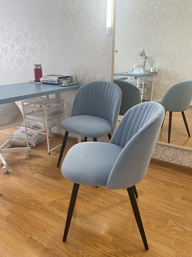 Стул на металлокаркасе Gabi 1 темно-серый / черный фото покупателя 242