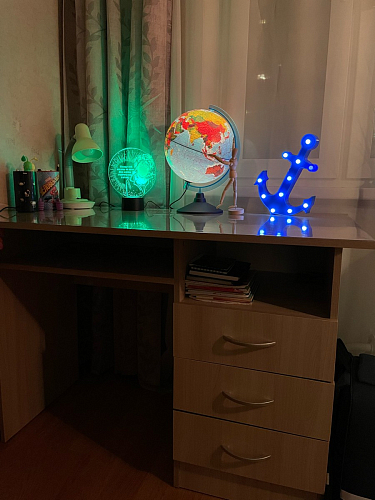 Стол письменный Бриз МДФ волна лайм / ясень светлый фото покупателя 68