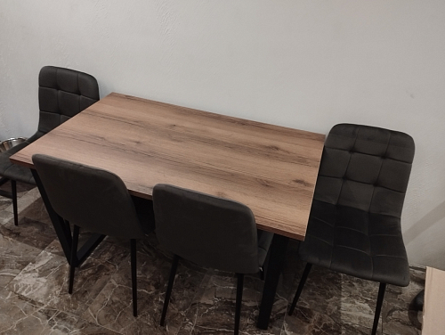 Стол раскладной Лота Лофт 120 25 мм юта / черный матовый фото покупателя 39