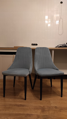 Стул на металлокаркасе Kora dark gray / black фото покупателя 423