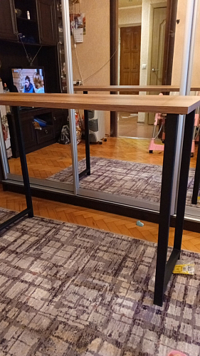 Барная стойка Дилан Лофт 120х40х90 бетон светлый фото покупателя 157