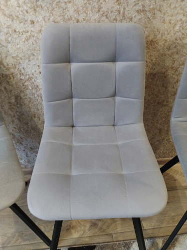 Стул на металлокаркасе Чилли синяя ткань / белый фото покупателя 291