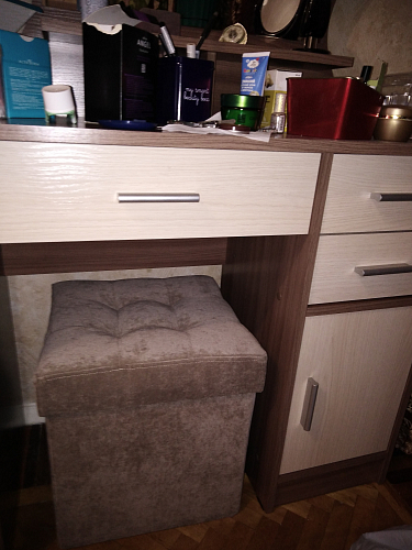 Пуф Складной микровельвет бирюзовый фото покупателя 1