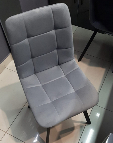 Стул на металлокаркасе Чилли серый велюр / черный фото покупателя 411