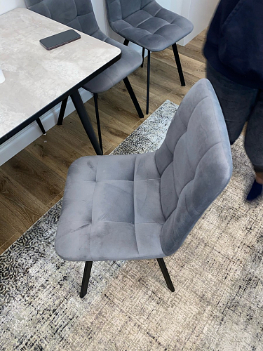 Стул на металлокаркасе Чилли черный / зеленый фото покупателя 1323