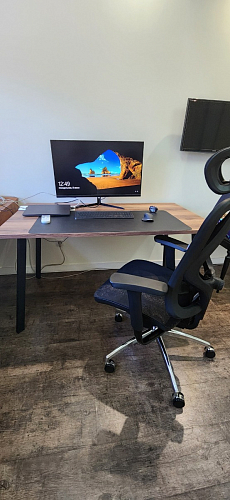 Стол Тринити Лофт 120 32 мм дуб галифакс табако / черный матовый фото покупателя 489