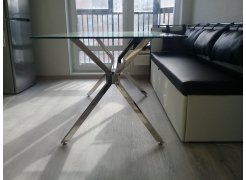 Стеклянный стол Salerno 150 прозрачный фото покупателя 2