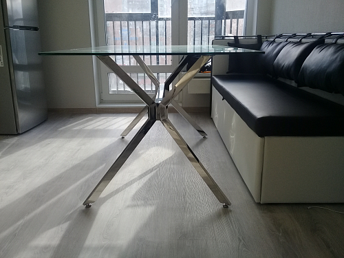 Стеклянный стол Salerno 150 прозрачный фото покупателя 2