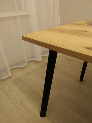 Стол Тринити Лофт 120 32 мм дуб галифакс табако / черный матовый фото покупателя 363