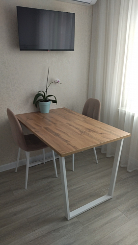 Деревянный стол Лота Лофт 140х80 черный матовый / бетон светлый фото покупателя 429