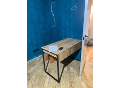 Письменный стол Леон Лофт дуб делано темный / черный матовый фото покупателя 206