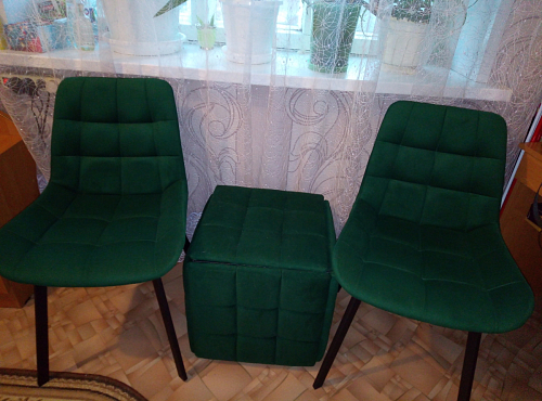 Стул на металлокаркасе Челси бежевый / черный фото покупателя 167