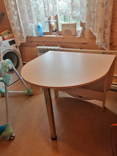 Стол обеденный раздвижной СтК12 дуб молочный фото покупателя 3