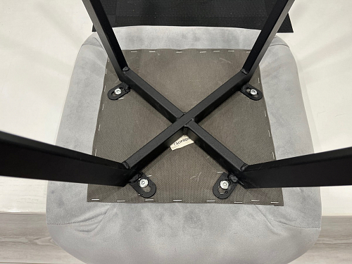 Стул на металлокаркасе Чилли синяя ткань / белый фото покупателя 142