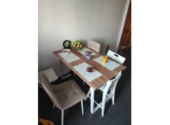 Деревянный стол Лота Лофт 120(160)х75 черный матовый / бетон светлый фото покупателя 911