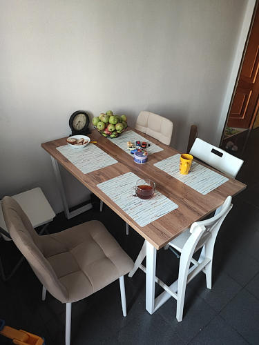 Стол раскладной Лота Лофт 120 25 мм юта / черный матовый фото покупателя 911