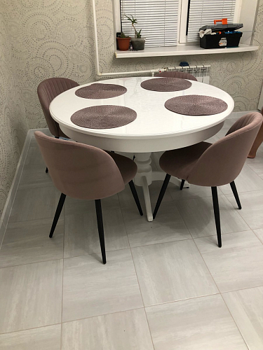 Стул на металлокаркасе Gabi 1 light purple / black / gold фото покупателя 263