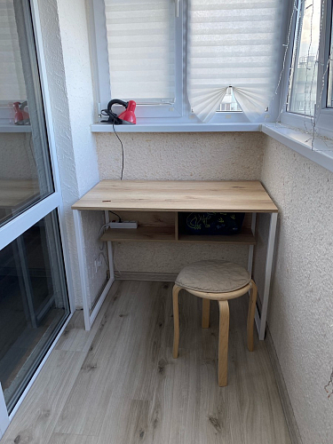 Письменный стол Клер Лофт дуб делано темный / черный матовый фото покупателя 52