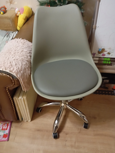 Компьютерное кресло Kolin с подушкой clear / white фото покупателя 482