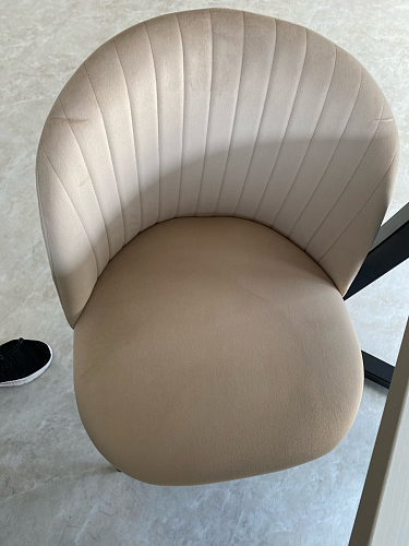 Стул на металлокаркасе Gabi dark beige / black / silver фото покупателя 250