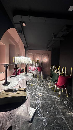 Стол Тулип 90х73 дуб вотан / белый  - Уцененный экземпляр фото покупателя 57