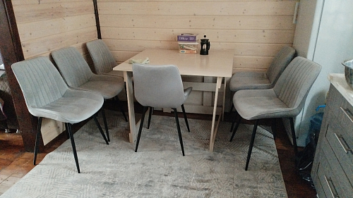 Стул на металлокаркасе Седа К кирпичный / черный фото покупателя 286