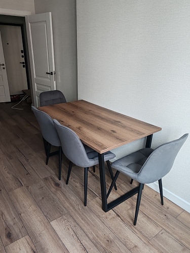 Стол раскладной Лота Лофт 120 25 мм юта / черный матовый фото покупателя 443