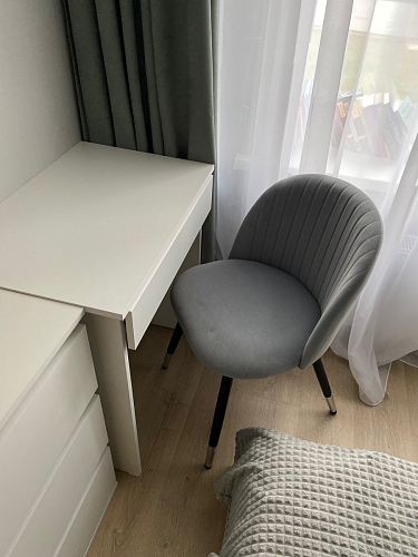 Стул на металлокаркасе Gabi 1 light blue / black / gold фото покупателя 820