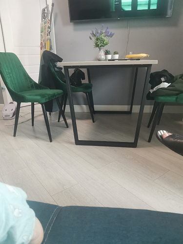 Стол Лота Лофт 120 32 мм бетон / черный матовый фото покупателя 445