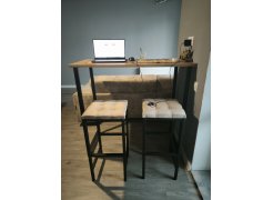 Барная стойка Дилан Лофт 120х40х90 бетон светлый фото покупателя 83