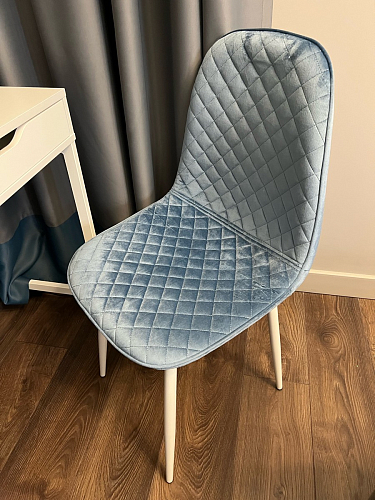 Стул на металлокаркасе Capri blue / white фото покупателя 8