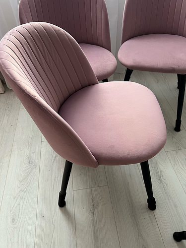 Стул на металлокаркасе Gabi dark beige / black / silver фото покупателя 196