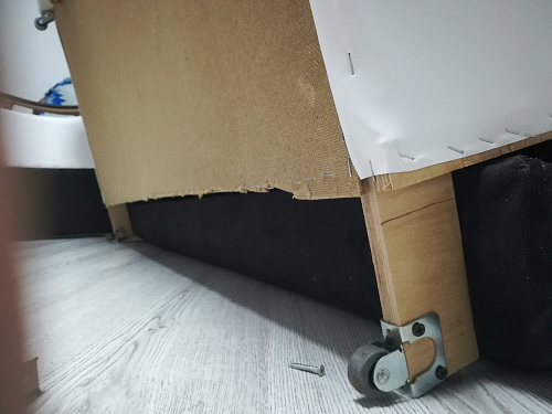 Диван Меркурий 140 коричневый микровельвет / бежевая экокожа фото покупателя 11