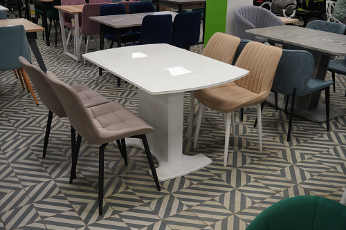 Стул на металлокаркасе Седа К кирпичный / черный из шоурума 1