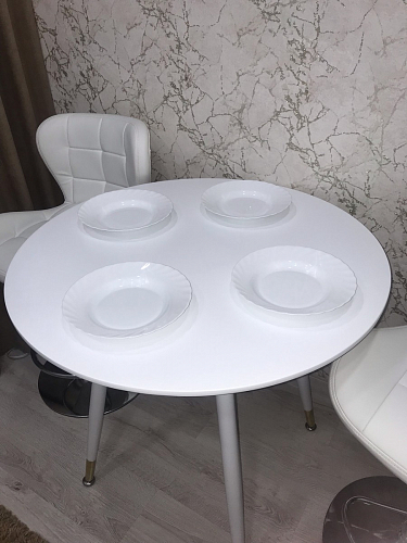 Стол круглый Bianka 80 white фото покупателя 9