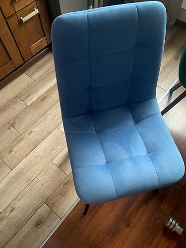 Стул на металлокаркасе Чилли синяя ткань / белый фото покупателя 943